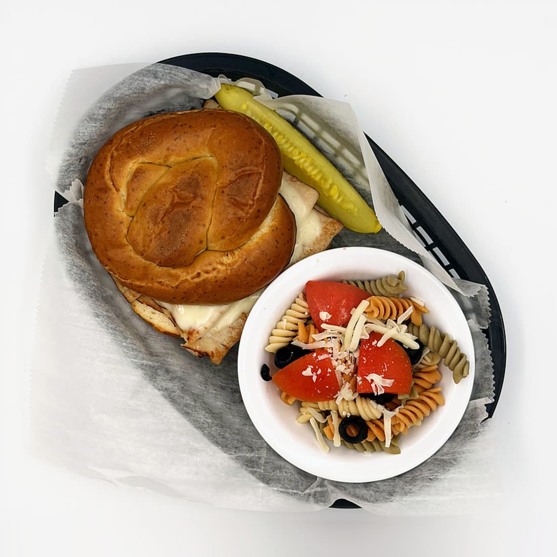 Ham & Swiss on Pretzel Roll